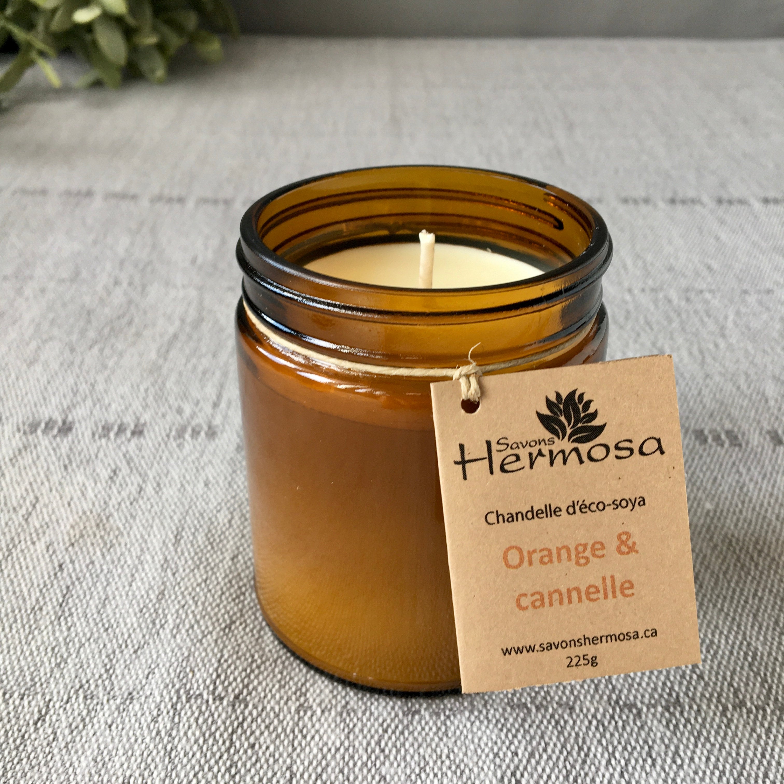 Chandelles d'éco-soya Orange et cannelle